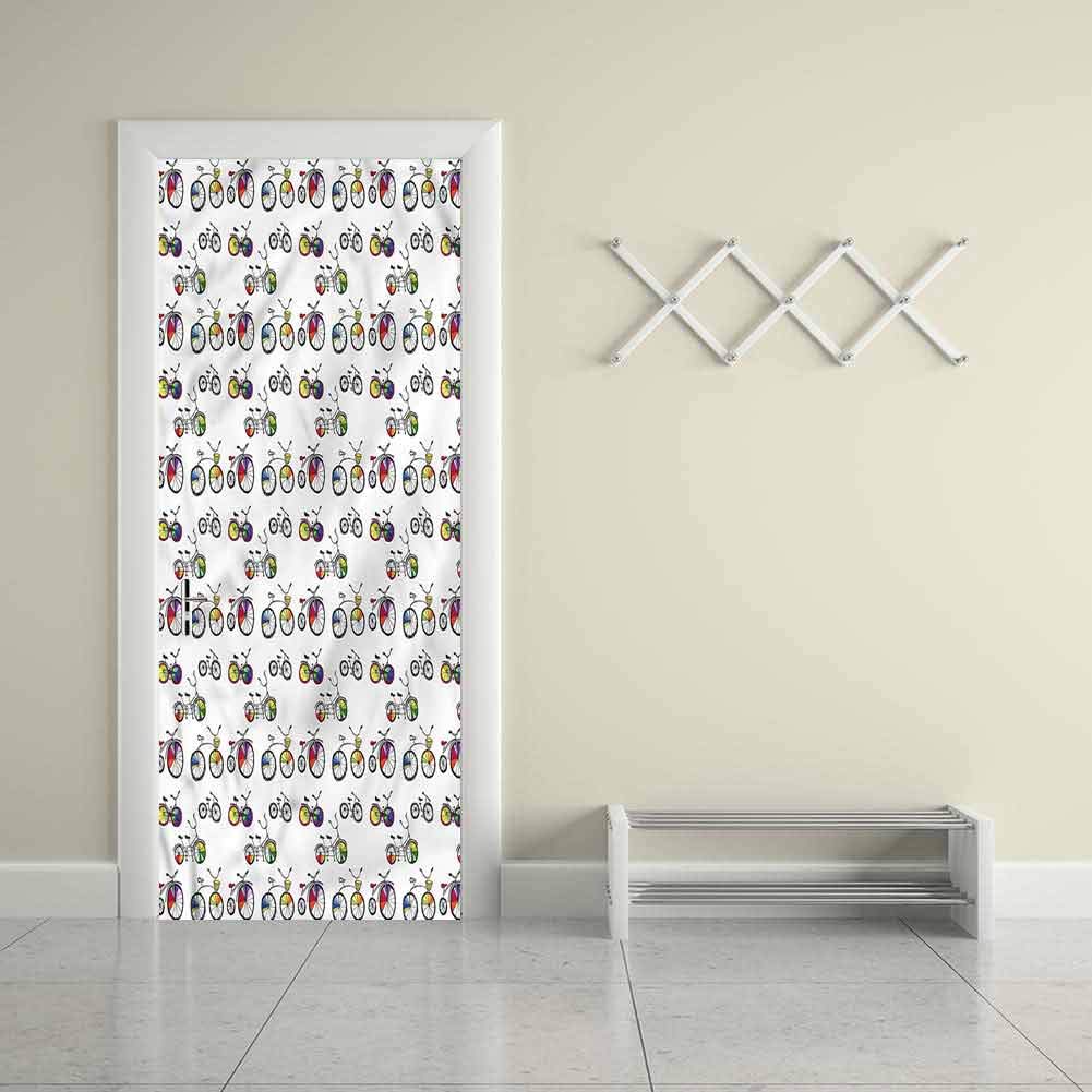 Commercial Door Products Customized Self Adhesive Door Sticker Bicycle Penny Farthing Tandemhome Office Decoratio Glass Door Decal 30w X 80h Commercial Door Hardware