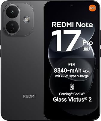 REDMI Note 17 Pro 5G, Smartphone 8+512 GB, Black, 8340 mAh Akku