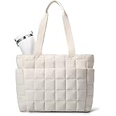 befen Laptop Tote Bag for Women Work, Travel Tote Bags Nurse Puffer Quilted Handbags, Lightweight Waterproof Beach Purse