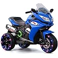 Ride on Motorcycle,TAMCO Children Battery Motor Bikes Rechargeable 3 Wheels Ride on Kids Electric Motorcycle with Light Wheels (Blue)