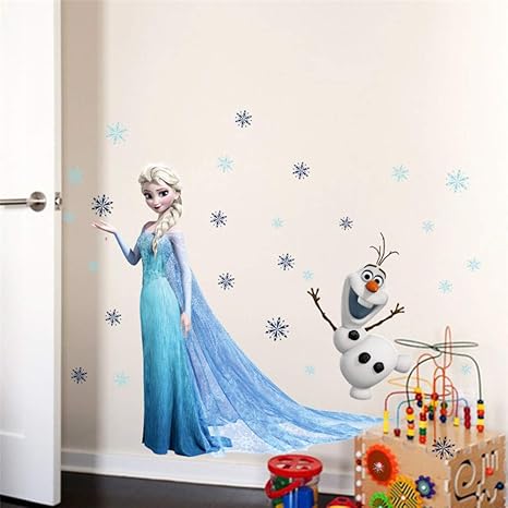 Edmendyang Cartoon Diy Frozen Princess Elsa Anna Stickers