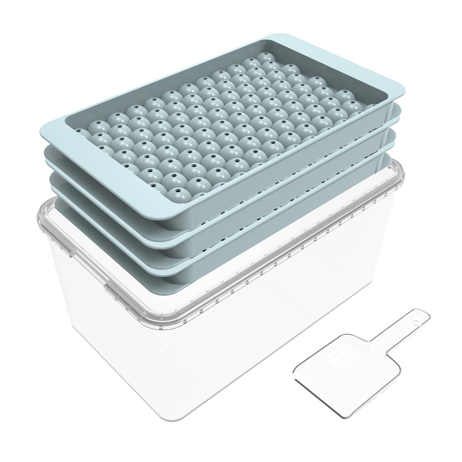 Lamesa Mini Ice Cube Trays with Lid & Bin