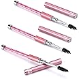 3 Pieces Spoolies for Eyelash Extensions with Cap Mascara Lash Wands Pink Brow Brushes Spooly for Eyelashes