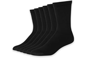 Hanes Men's Red Label Pack of 6 Cushion Crew Socks