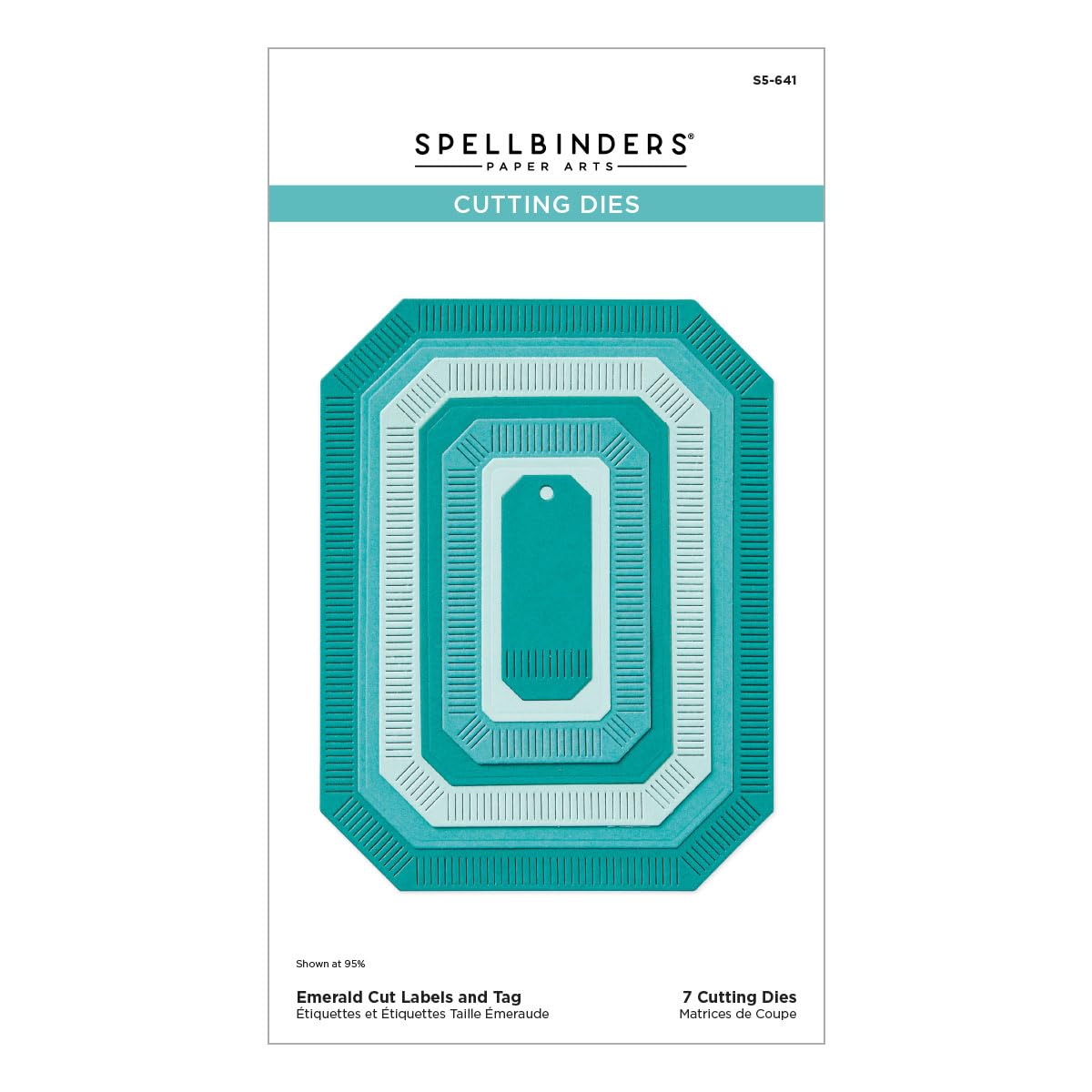 Spellbinders S5-641 Emerald Cut Labels and Tag Etched Dies from The Home for The Holidays Collection