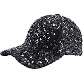Sequin Baseball Cap for Women Girls Trucker Hat Sun Hat Golf Visor Hat Sparkly Bling 80s Party Hat for Hip Top Beach Travel