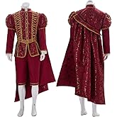 Victorian Rococo Costume Elizabethan Tudor Suits Mens Medieval Nobleman Outfit King Cosplay Halloween