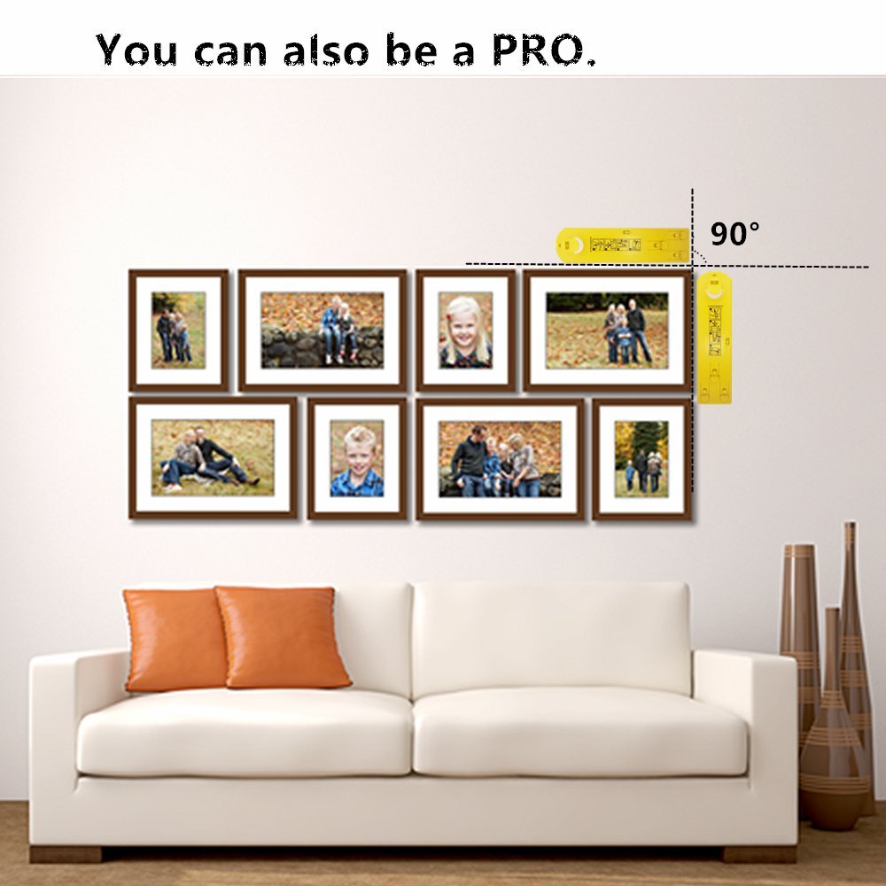 Picture Hanging Tool Frame Hanging Set Picture Hanger Suspension Measurement Position Marking Kit with Built-in Vertical & Horizontal Levels, Easy and Quick for Hanging Pictures and Décors (A1)