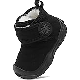 FEETCITY Baby Winter Warm Shoes Cozy Fleece Snow Boots Boys Girls Infant First Walking Shoes Water Resistance Booties