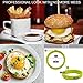 New Egg Ring, Silicone Egg Rings Non Stick, Egg Cooking Rings, Perfect Fried Egg Mold or Pancake Rings(4pcs) (Multicolor)