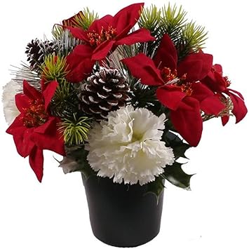 Bouquet De Fleurs Artificielles Pour Cimetière 18 Roses