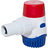 Rule 27DA-24 Standard Bilge PumpSubmersible, Marine Bilge Pump | Boats with Thermal Cut-Off, Check Valve, Low Amperage, 3/4" Threaded Ports, Ideal Boat Accessories -1100 GPH, 24V, Not Auto