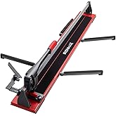 ERGOMASTER Manual Tile Cutter 48 Inch with Ergonomic Handle & Tungsten Carbide Cutting Wheels, Porcelain Ceramic Floor Tile C
