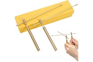 Suwimut 2 Pieces Copper Dowsing Rod, Upgraded Flexible Divining Rods Rotation Tool, Solid Copper and Brass Dowsing Rods with Gift Box - Detect Gold, Water Witching, Ghost Hunting, Yes or No Questions