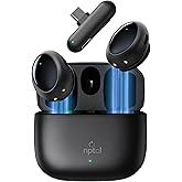 Wireless Mini Microphone AI Noise Cancellation - 48kHz/24bit Studio Sound, 35Hours Battery, USB-C Lapel Lavalier Mic for iPhone, Android, Computer, Content Creators, YouTube, Streaming & Interviews