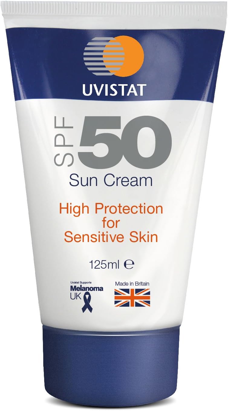 Uvistat Sun Cream SPF 50 (125ml), Fragrance-Free Moisturising for Sensitive Skin & All Skin Types, Factor 50 Suntan Lotion - Image 3