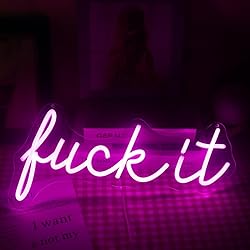 LED "Fuck It" Neon Sign USB Powered Neon Lights for