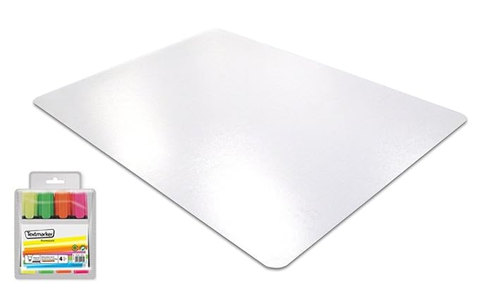 Transparente Schreibtischunterlage mit Antirutschbeschichtung - extrem stabil und hitzebeständig - Schreibunterlage 61 x 48 c