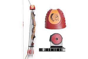 YUECOOM 4/6 Arrow Quiver,Brown Leather Quiver Arrow Holder, Recurve Bow Quiver, Quick Shoot System Longbow Recurve Bow Quiver,Adjustable Archery Arrow Quiver for Hunting Shooting Practice