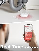 X-Sense SWS54 Wi-Fi Water Leak Detector with Base Station (3 Detectors) 1700 ft view 3