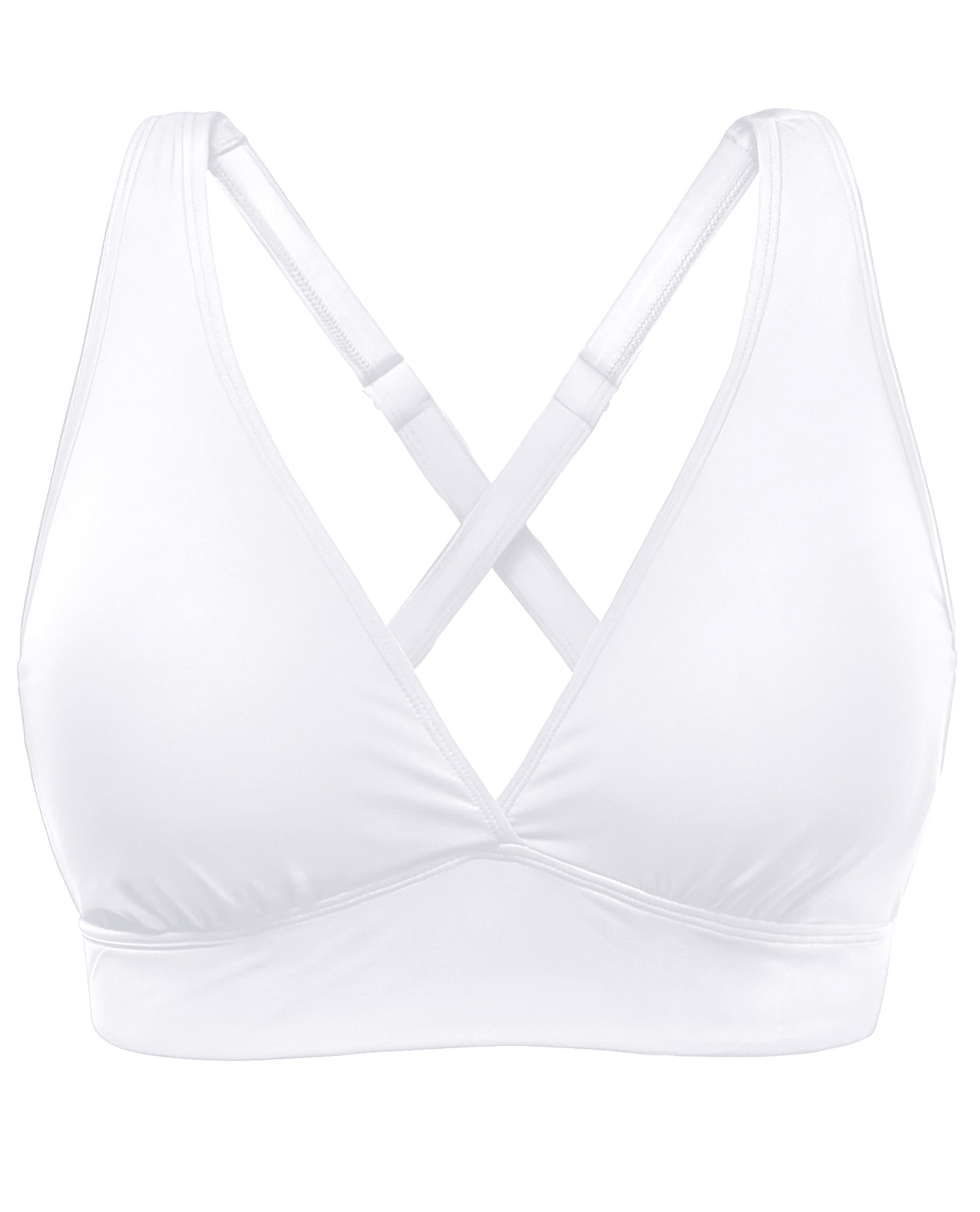Photo 1 of Women Underwire Bikini Top Only - Push Up Swimsuit Top Large Bust Bathing Suit Tops 2025 Supportive Swim Tops White L