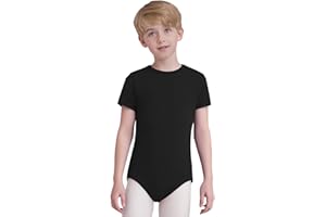 JIZYO Kids Boys Anti-strip Romper Buttons Crotch Short Sleeve Autism Bodysuit Special Needs Adaptive Clothing