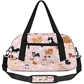 Pink Cute Paw Print Gym Bag for Women & Men - Small Travel Duffel Bag for Sports, Getaway, Overnight, Lightweight Weekender Bags, Workout, Dance Bag for Boys & Girls, Kids & Teens