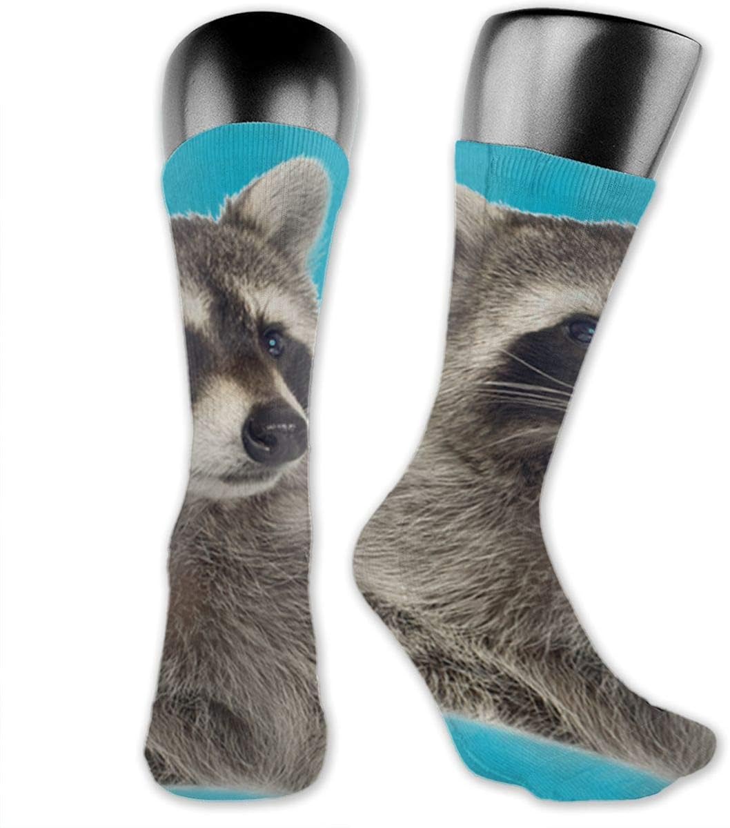 Hairy Raccoon Printed Crew Socks Colorful UnisexAdult