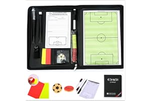 Joyeee Soccer Coaching Board Soccer Coaches Clipboard, Magnetic Clipboard Magnetic Coach Board with Tripod, Dry Eraser, Marker Pen, Magnets, Tactic Board Strategy Clipboard Kit