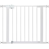 Safety 1st Easy Install Walk Thru Baby Gate for Doorway With Door, Dog Gates, Fits 29"-38", Easy Install 28" Tall, White