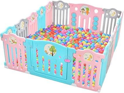 Lichaowen Parc Bebe Pliable Pliable Famille Parc Interieur Cloture Centre D Activites For Enfants For Le Developpement Mental De Votre Enfant Color Pink Size 187 5x225x61cm Amazon Fr Cuisine Maison