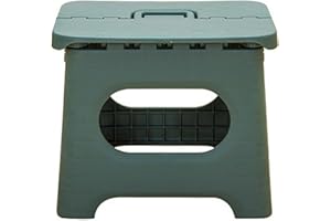 SAYCKER Folding Step Stool with Handle Lightweight Sturdy No-Slip Foldable Step Stool for Bathroom, Garden, Kitchen