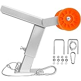 VEVOR Boat Trailer Winch Stand with Roller, Adjustable Height 14.3-21.6 Inches, Boat Winch Mount with U-Bolts for 2-3 Inches W x 3-4 Inches H Trailer Tongue, Fit for Jet Ski, Sailboat, Speedboat