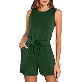 ANRABESS Romper for Women Short Jumpsuit Summer Casual Dressy Sleeveless Outfits Beach Vacation 2026 Trendy One Piece Clothes