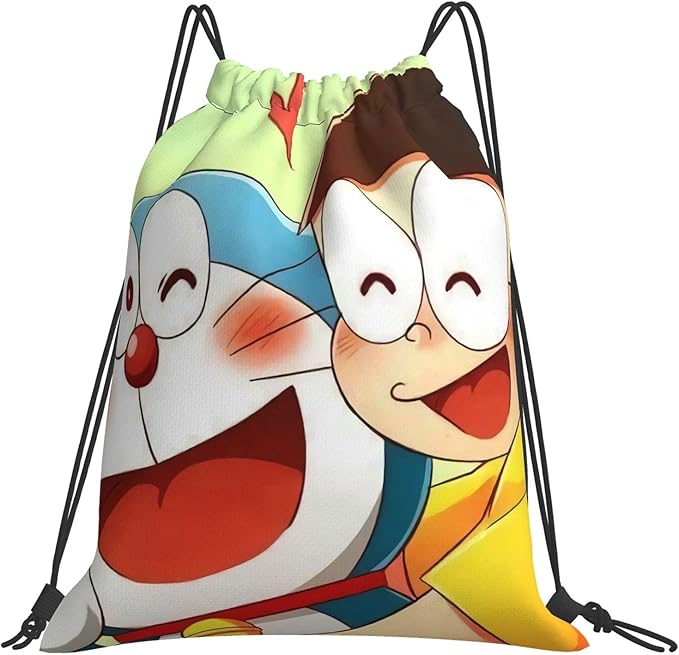 Doraemon & Bag Mochila portátil unisex con cordón