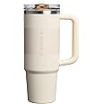 Stanley Quencher ProTour Flip Straw Tumbler with Leakproof Lid 30 oz | Built-In Straw and Handle | Cup Holder Compatible for Travel | Insulated Stainless Steel Cup | BPA-Free | Cream Fade