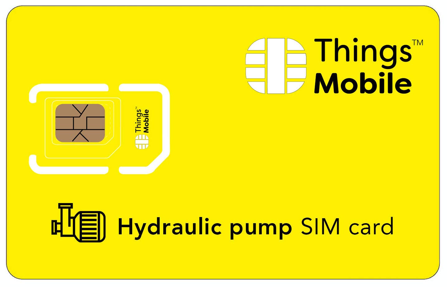 HYDAULIC PUMP SIM Card - Things Mobile - with Global Coverage and Multi-Operator GSM/2G/3G/4G LTE Network, No Fixed costs, No Expiration Date and Competitive Rates, with €10 Credit Included