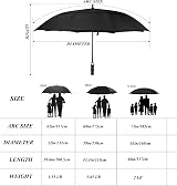 ACEIken Golf Umbrella Windproof 62 inch Purple Double Canopy Automatic view 2