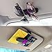 FineGood 2 Pack Glasses Holders for Car Sun Visor, Sunglasses Eyeglasses Mount with Ticket Card Clip - Black + Pink