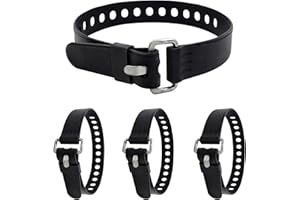 4Pcs Adjustable Utility Straps with Buckles, YITOBA 20 Inch Silicone Tie Downs, Mini Industrial Straps with Holes for Securin
