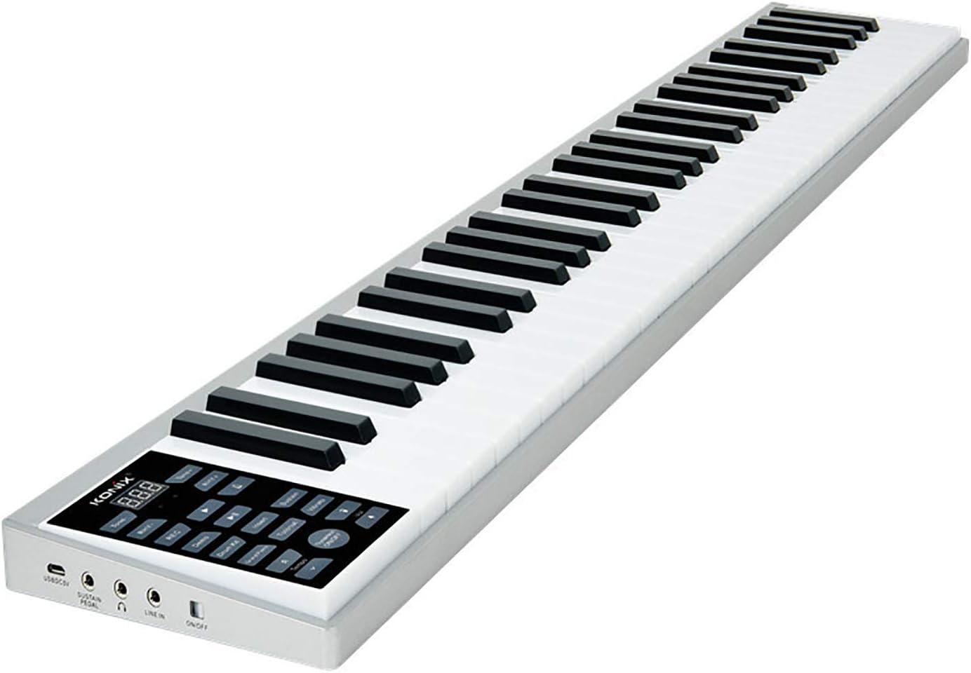 Lenio 61-Key Electric Piano Keyboard Smart Piano Home Digital Music Keyboard Teaching Portable Keyboard Piano White
