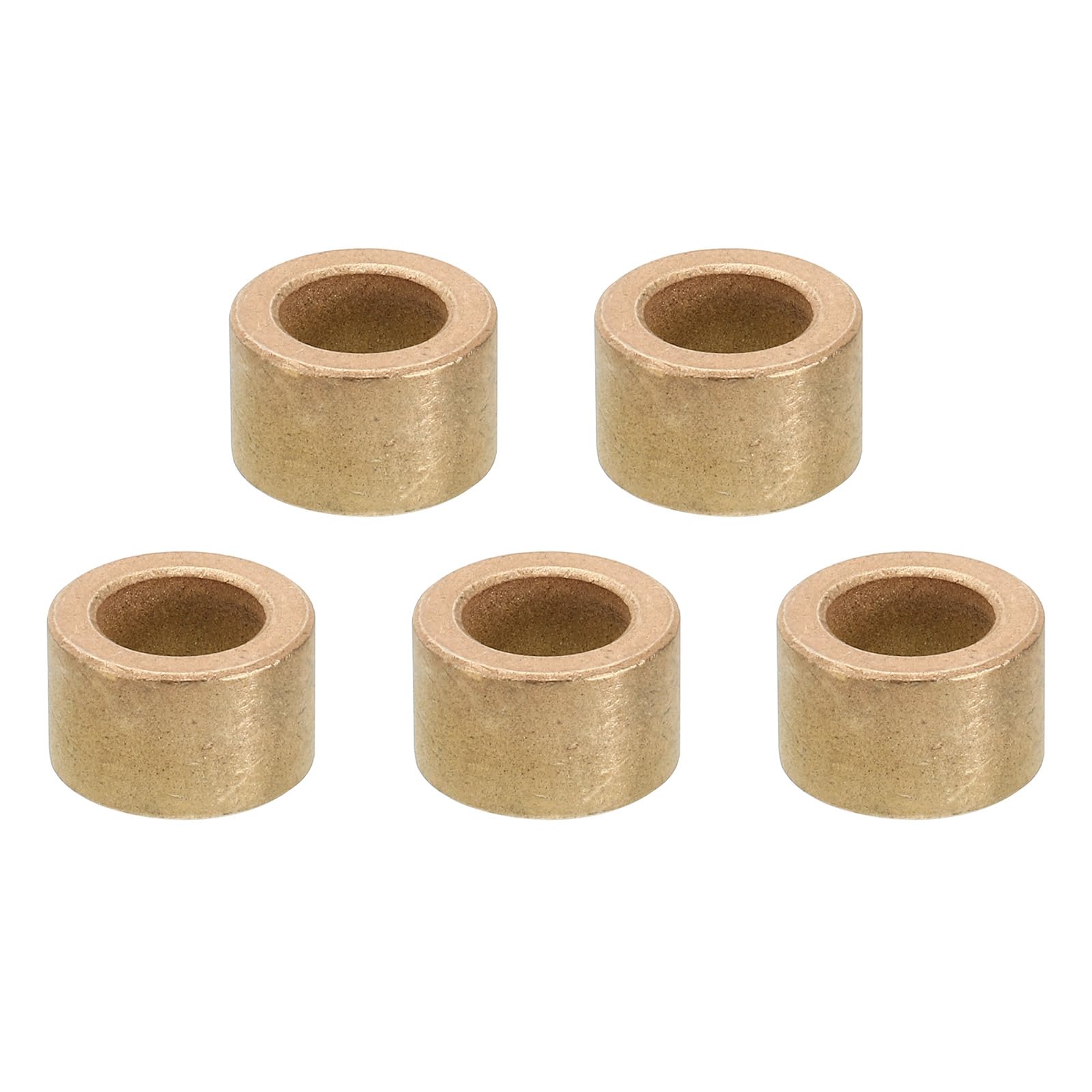 PATIKIL M10 Brass Spacers, 5 Pcs Metal Spacer Brass 10mm ID x 16mm OD x 10mm L Brass Spacers Screw Standoff for 3/8 Inch or M10 Screw