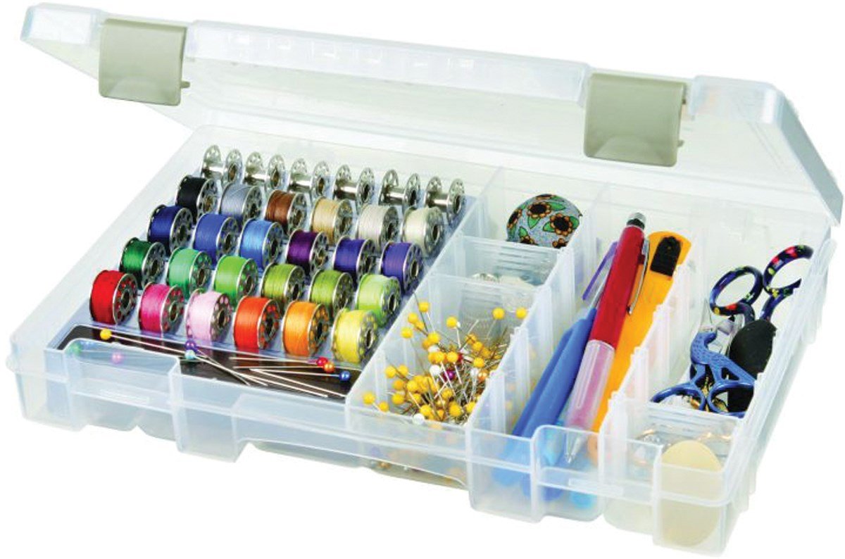 ArtBin Steel Sew-Lutions Bobbin and Supply Box, Translucent