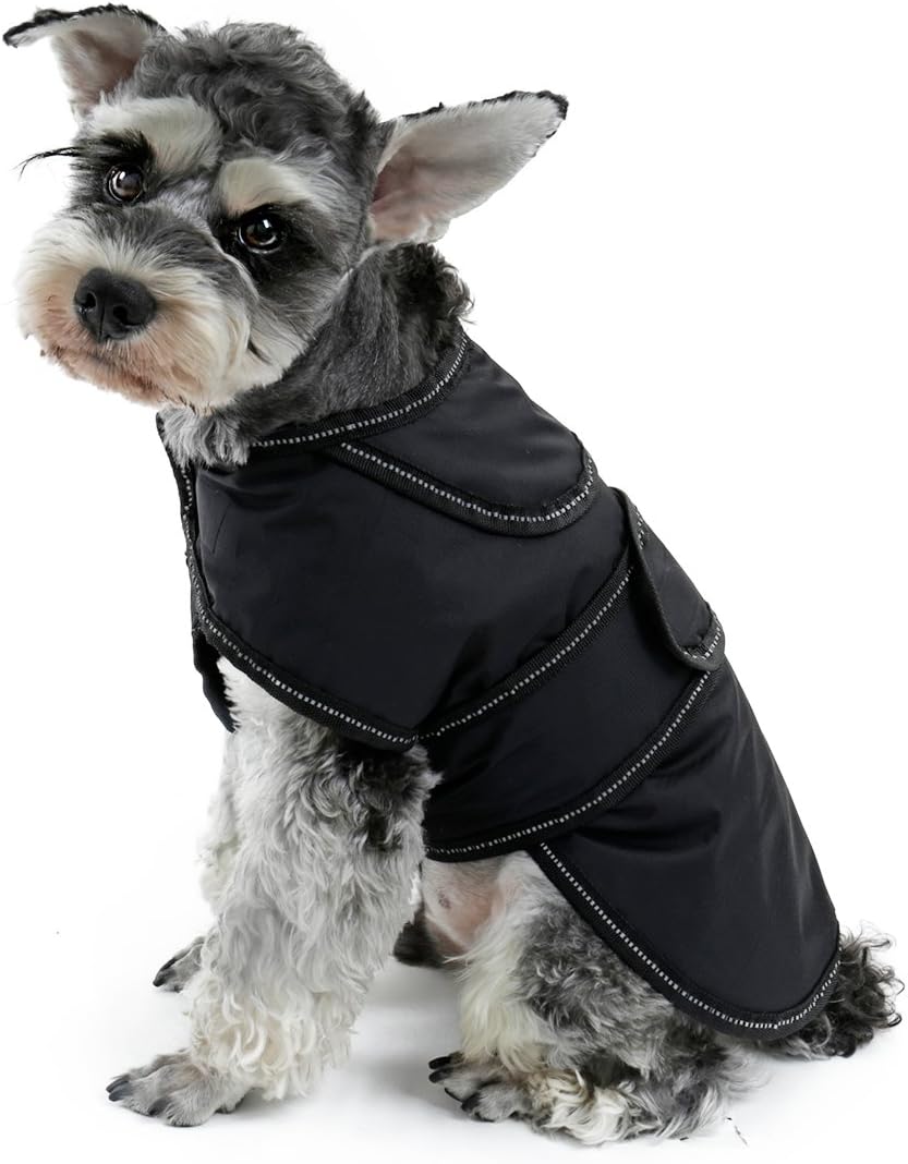 Speedy Pet Dog Coat Warm with Detachable Fleece Lining Waterproof Dog Jacket Reflective Cold Weather Dog Vest Adjustable for Large Dogs