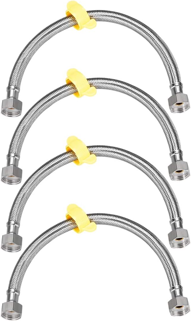 uxcell Faucet Supply Line Connector 1/2 Inch IPS Female x 1/2 Inch IPS