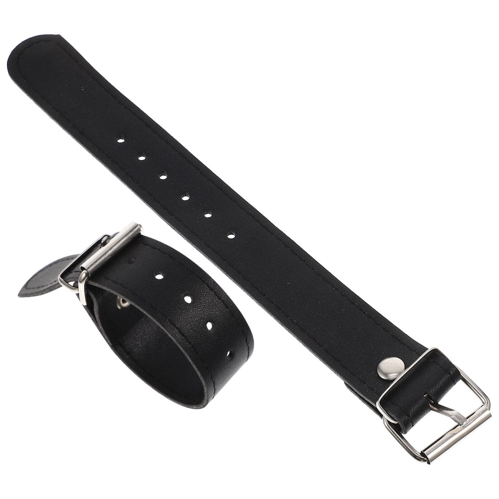 BESPORTBLE Bike Straps Bike Basket Leather Buckle: Basket Belt Fixing Strap Adjustable Leather for Children Bike Accessories 1 Pair (Black) Bike