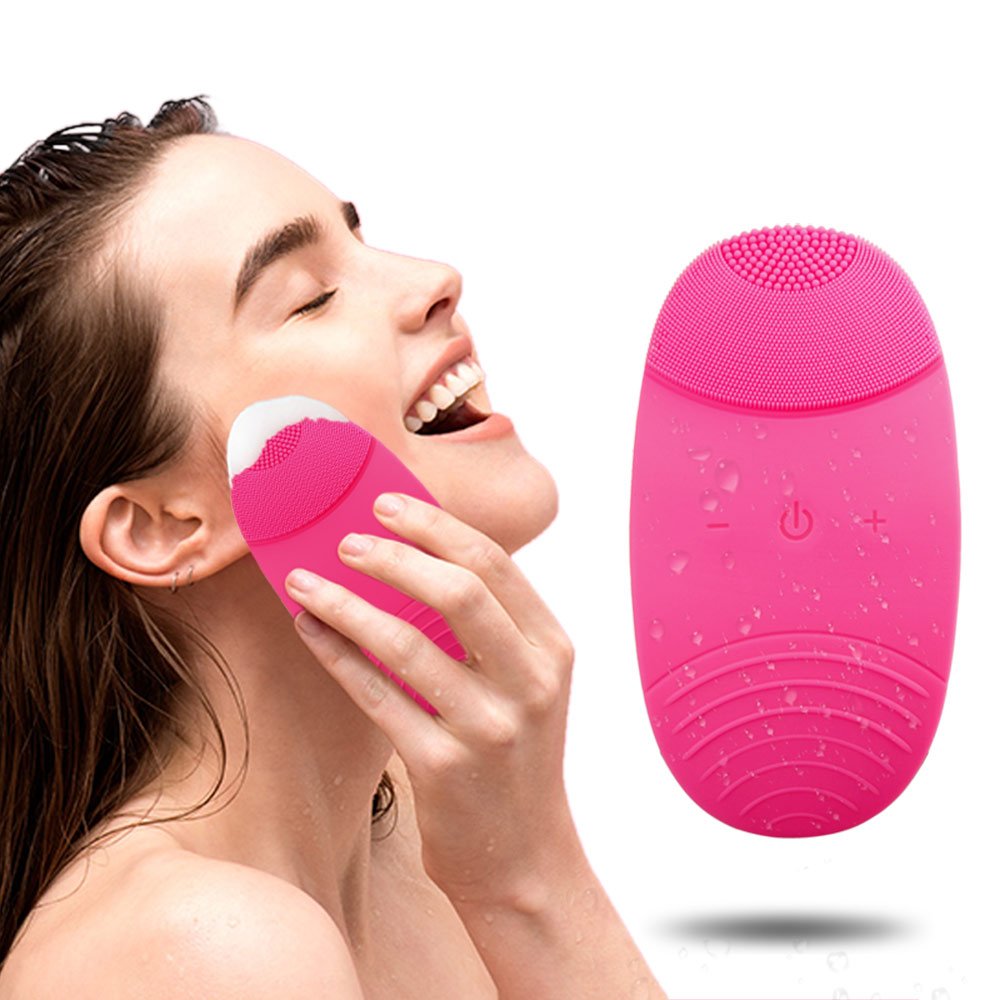 ACTOPP Cepillo Facial Silicona Eléctrico Limpiador Facial de Silicona Recargable Cepillo de