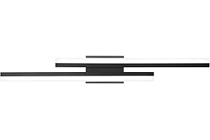 PRESDE 32inch Modern Black LED Vanity Light Fixtures for Bathroom Over Mirror Lighting （Cold White 6000K）