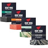 Right Wing Naturals Bar Soap Gift Set for Men | Handcrafted Cold-Pressed | Handmade Organic Soap for Men | Most Popular Flavors | Natural Scented Men’s Bar Soap| Pack of 4 Bars