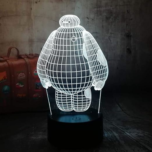 3d luz de noche led big hero 6